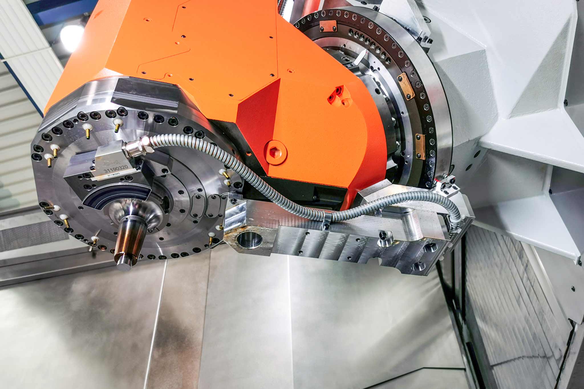 A close-up of the spindle head of the RX18 from Reiden.