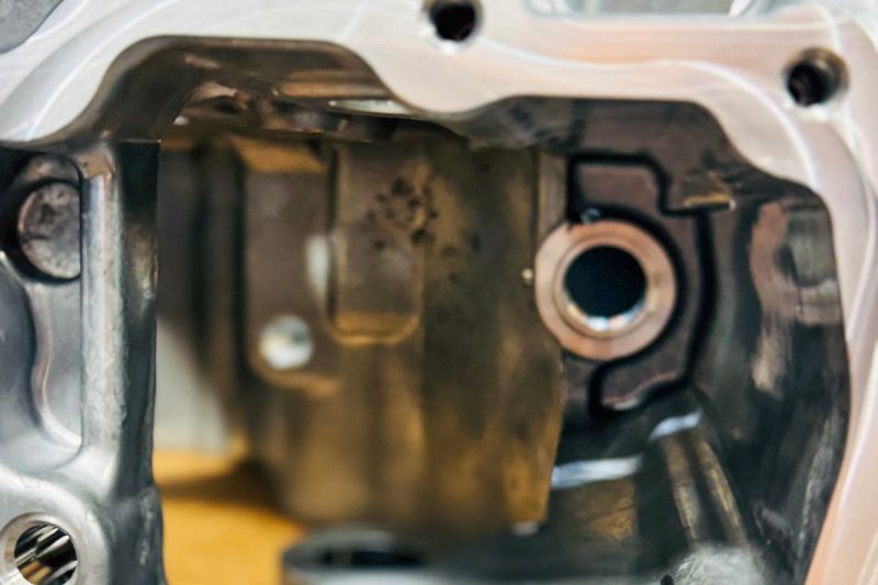 A base bore machined by the special tool