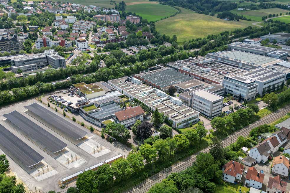 Das Bild zeigt das MAPAL Firmengelände in Aalen.