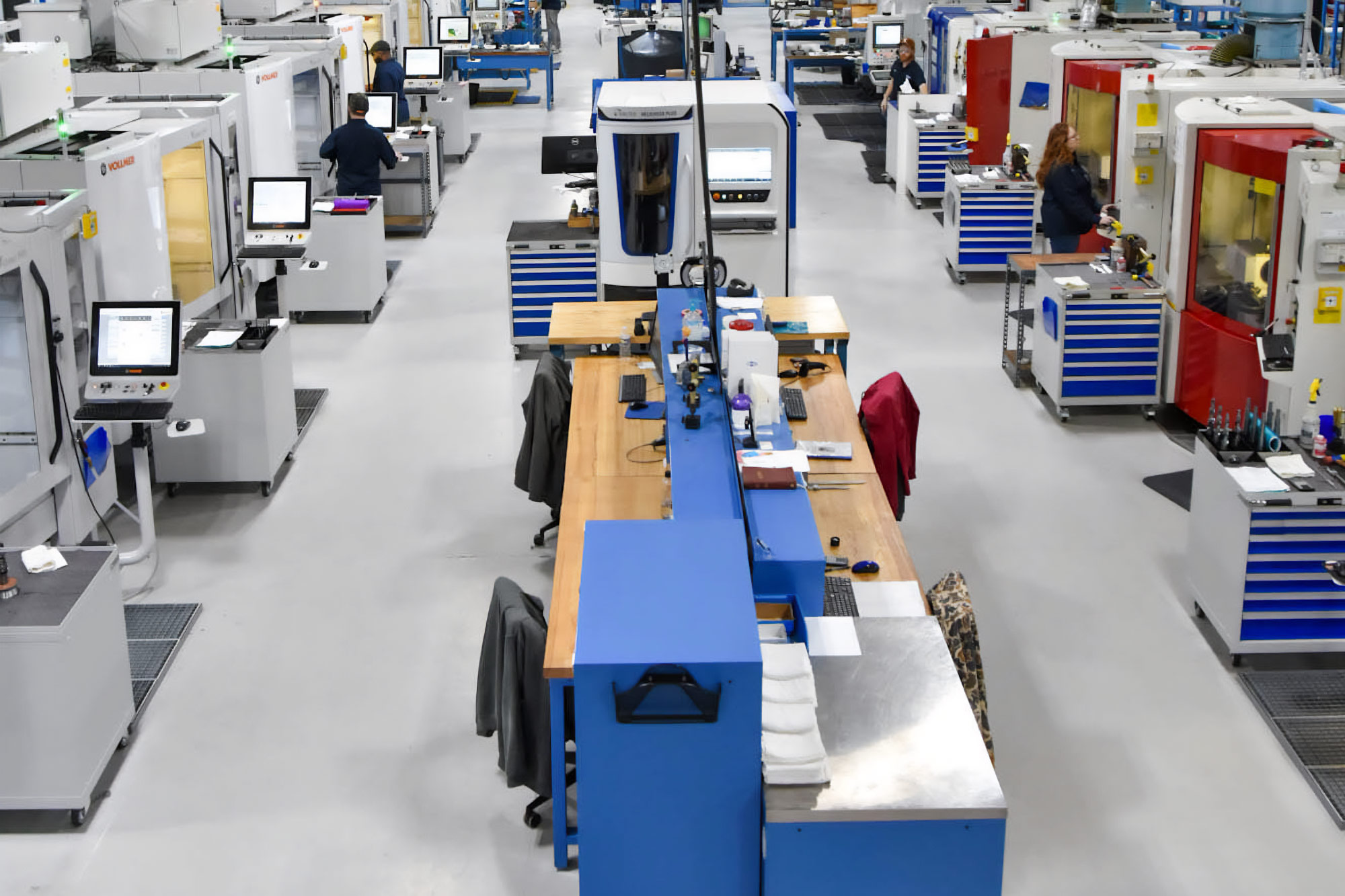 View of the production hall at MAPAL's Fountain Inn site