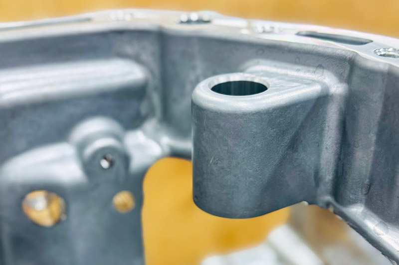 The area of the workpiece to be machined.
